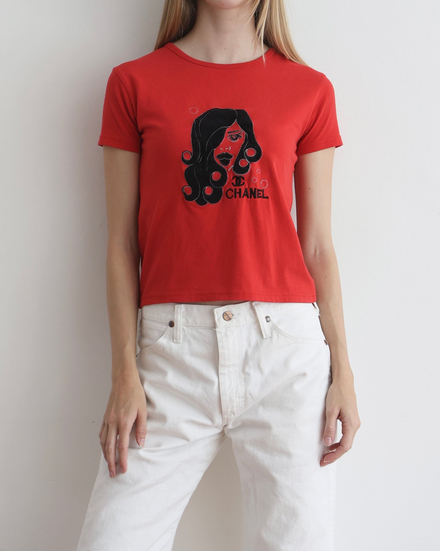 Chanel Red Graphic Tee