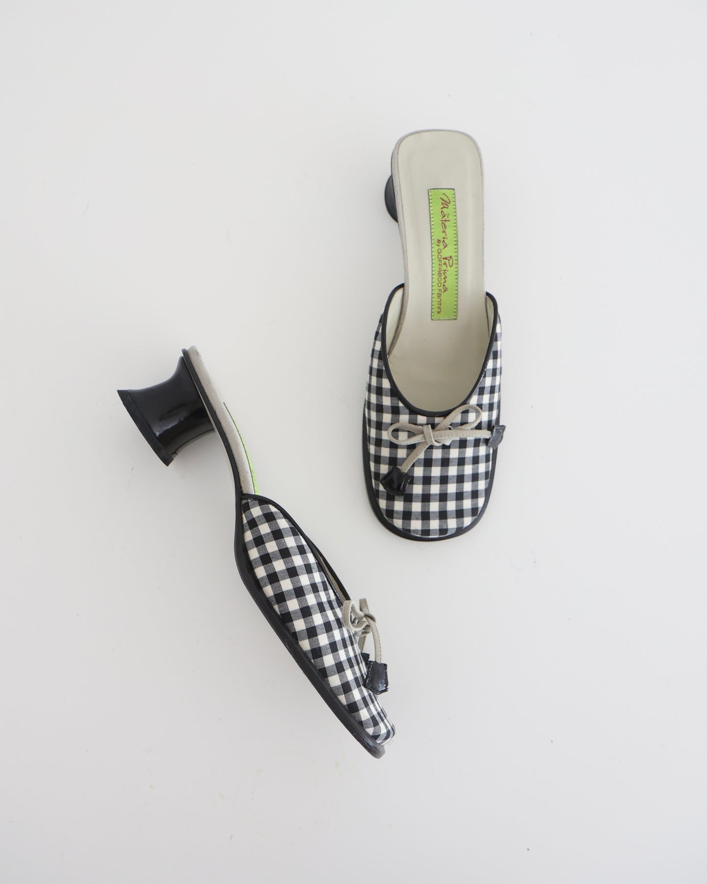 Black & White Gingham Heels