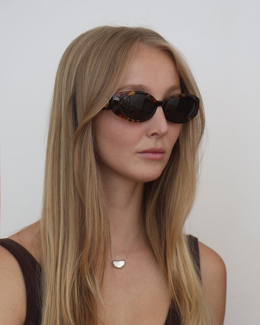 Gucci Brown Oval Sunglasses