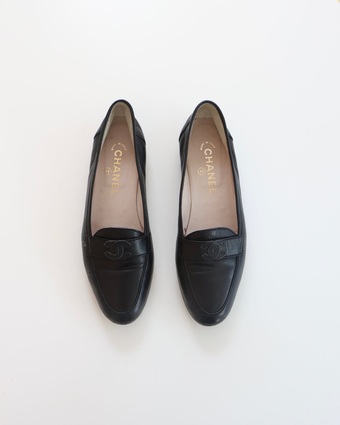 Chanel Black Loafers