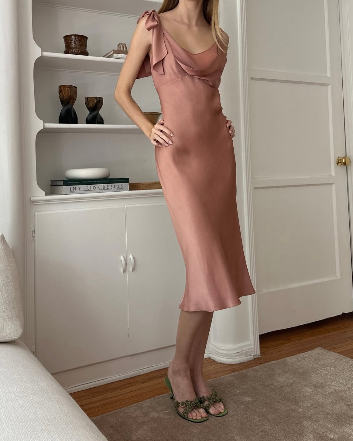 Vintage John Galliano Pink Silk Bias Cut Dress – Chloe Vintage