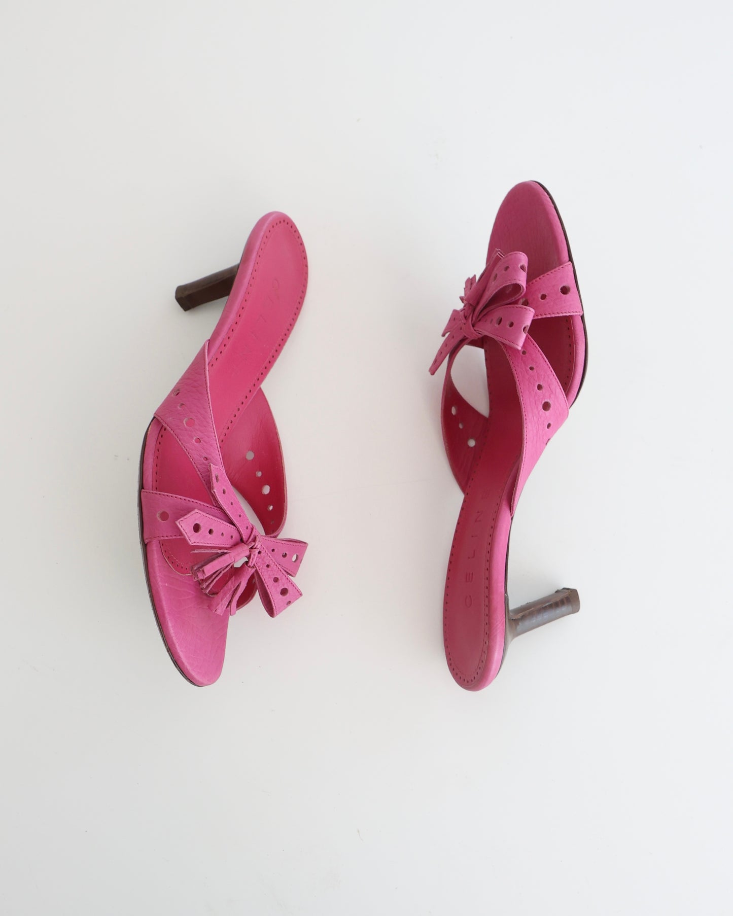 Celine Hot Pink Bow Heels