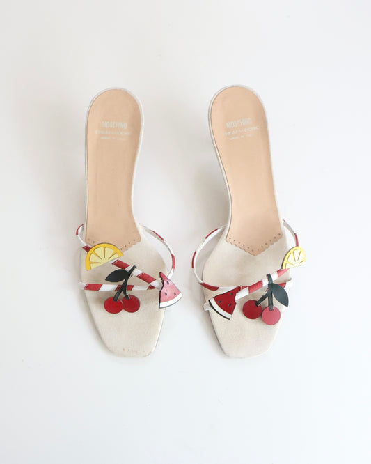 Moschino Fruit Charm Heels