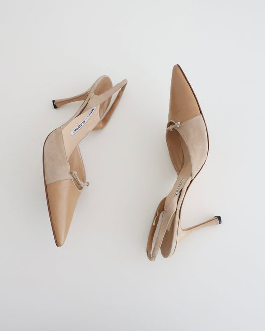 Manolo Blahnik Brown Cap Toe Heels 40.5