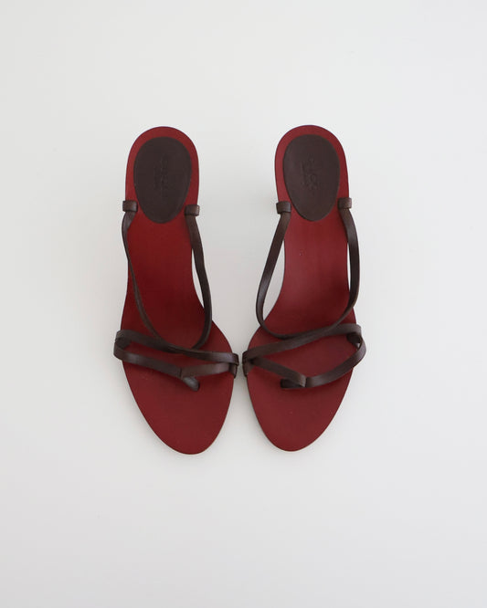 Gucci Red Strappy Heels 38.5