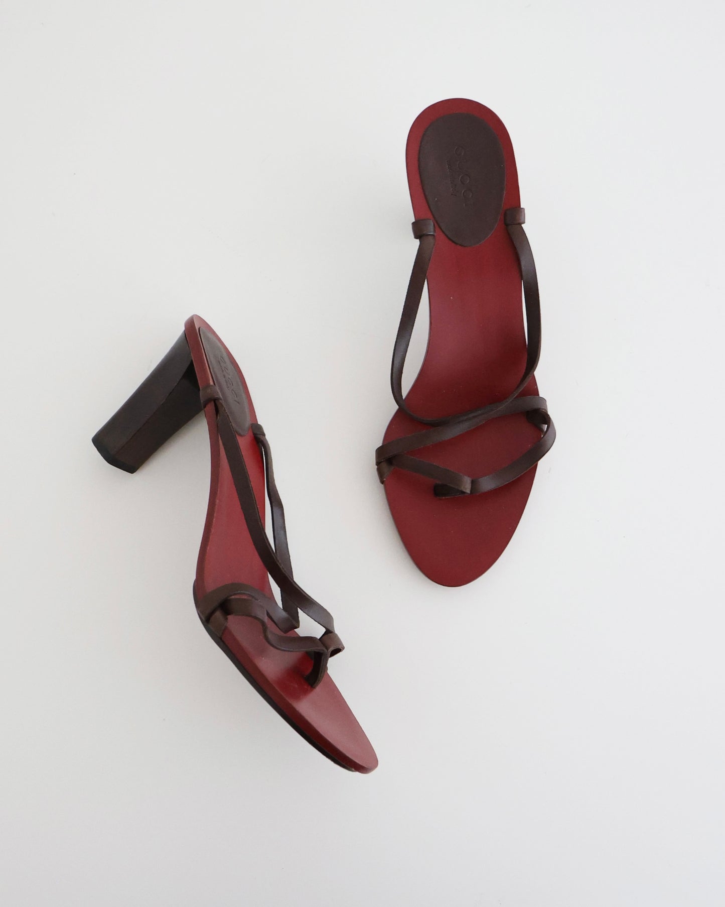 Gucci Red Strappy Heels 38.5