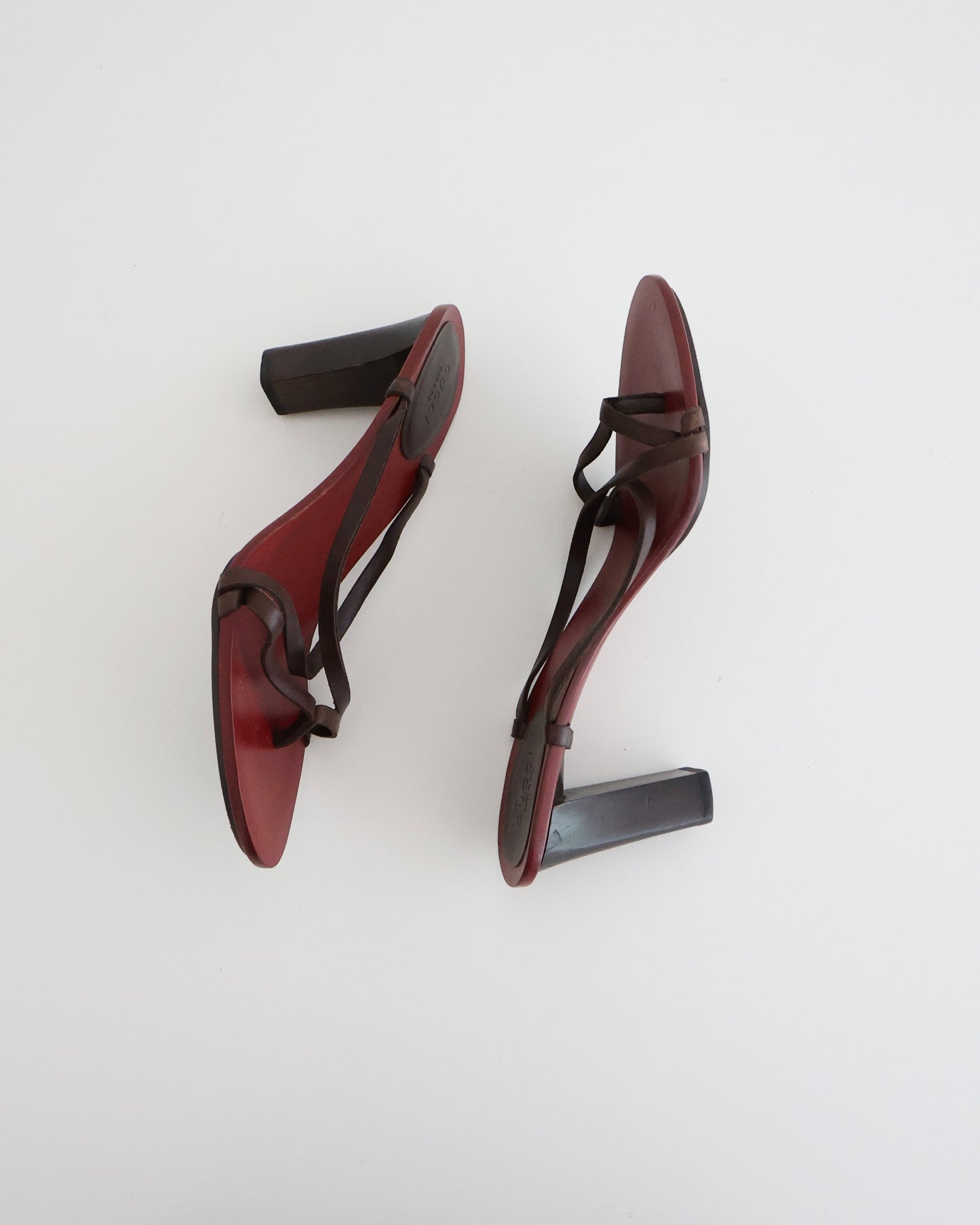 Gucci Red Strappy Heels 38.5