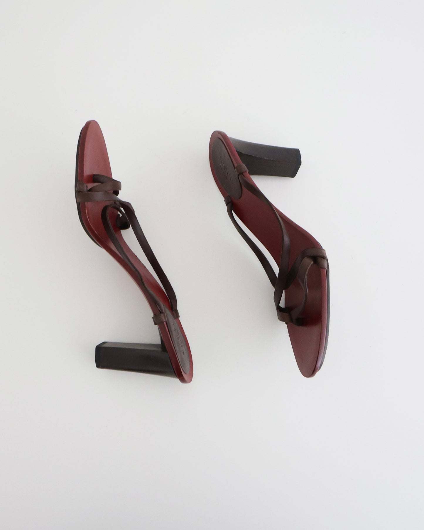 Gucci Red Strappy Heels 38.5