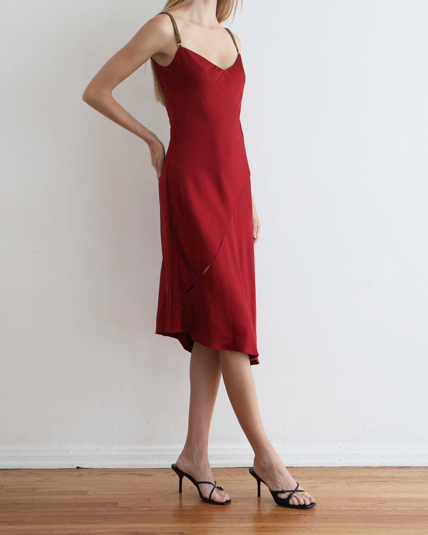 Versace Red Asymmetrical Dress S