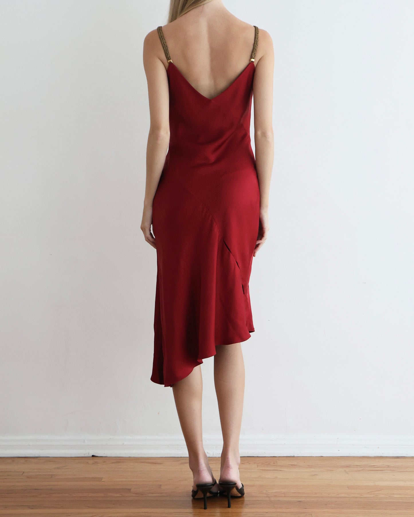 Versace Red Asymmetrical Dress S