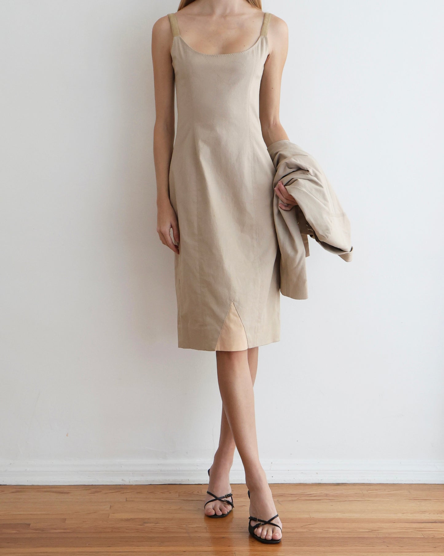 Dior Tan Dress + Suit Set M