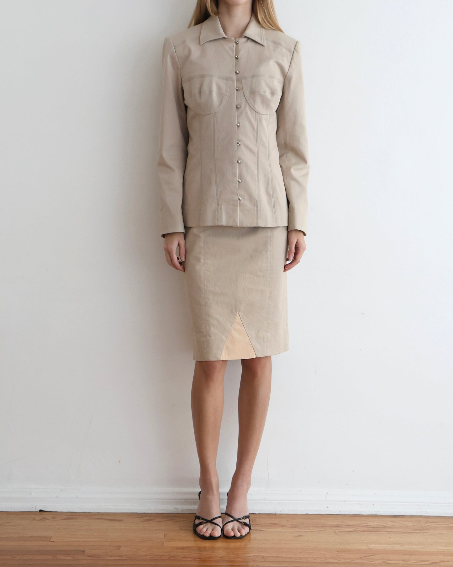 Dior Tan Dress + Suit Set M