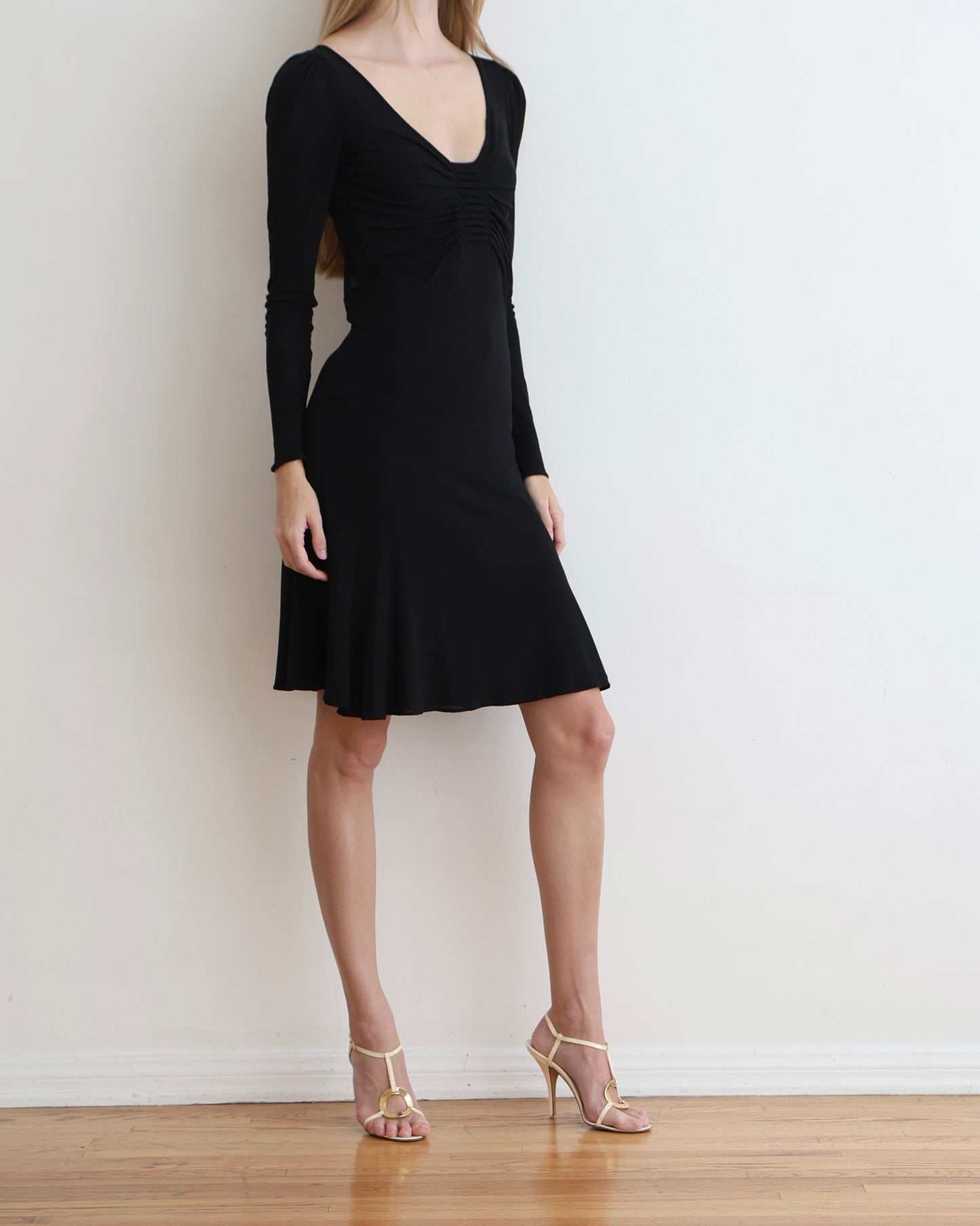 Tom Ford Gucci Black Open Back Dress XS