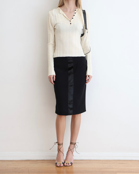 Giorgio Armani Black Midi Skirt 38
