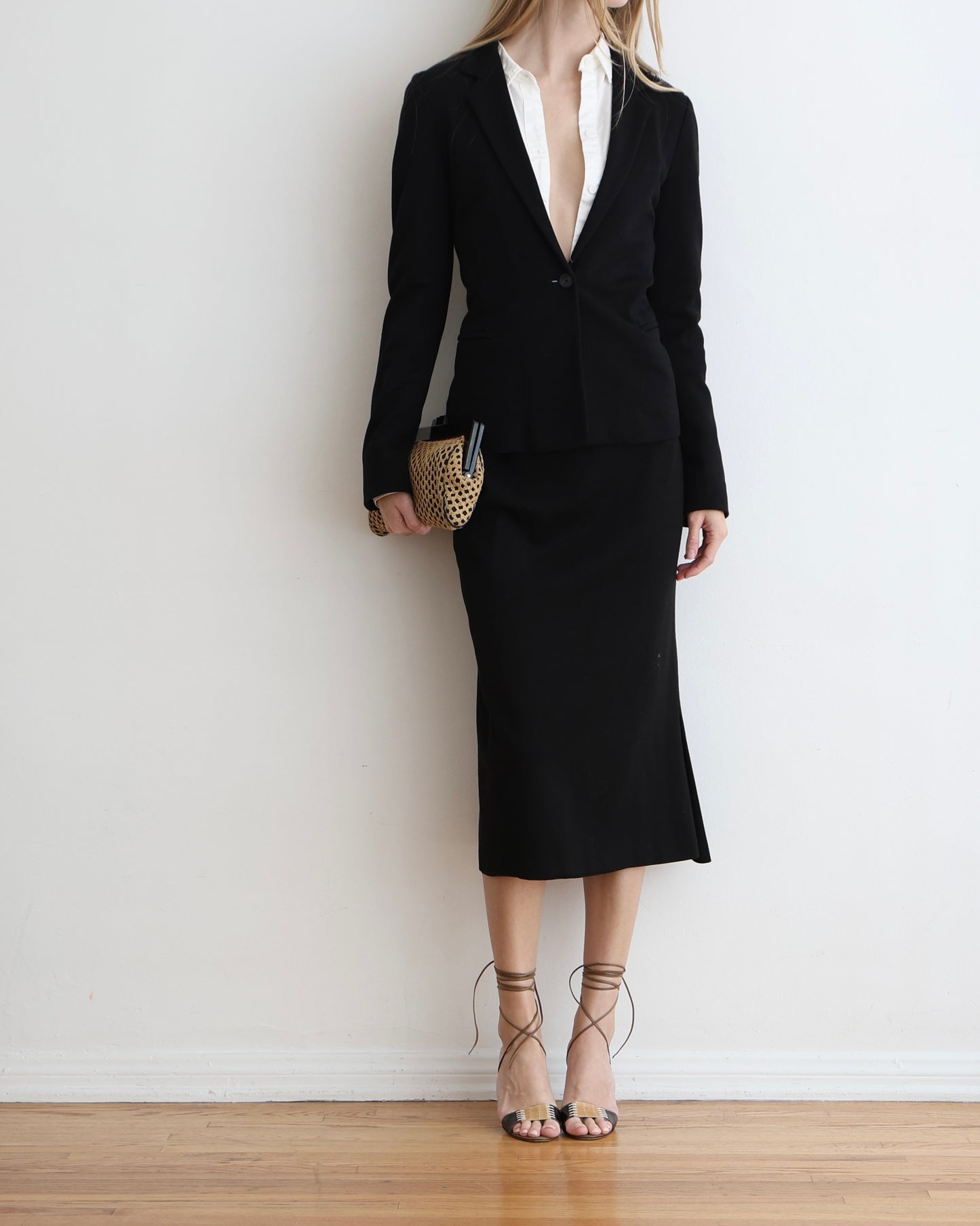 Jil Sander Black Skirt Suit S