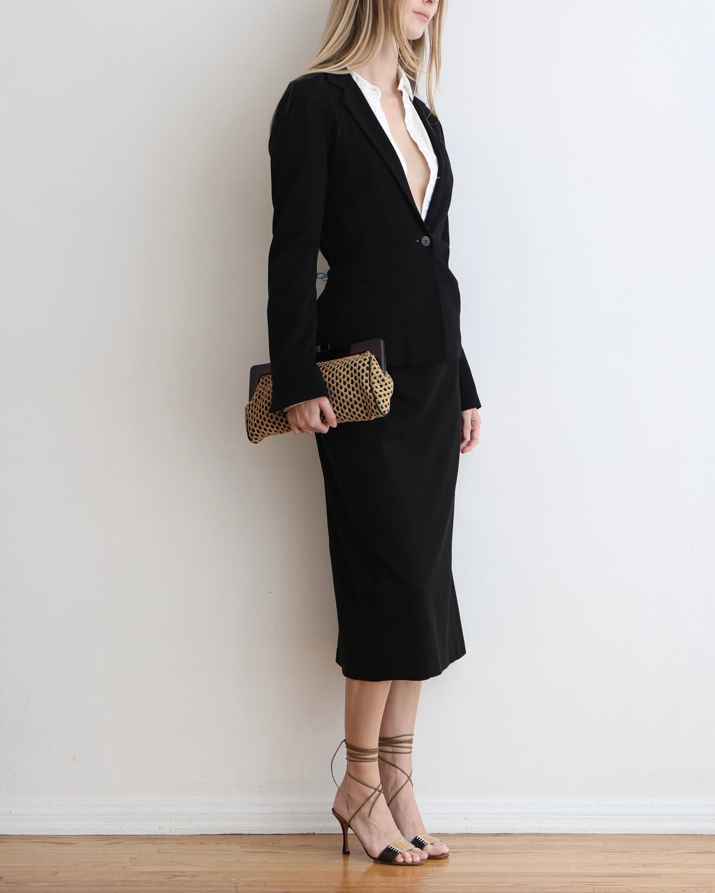 Jil Sander Black Skirt Suit S