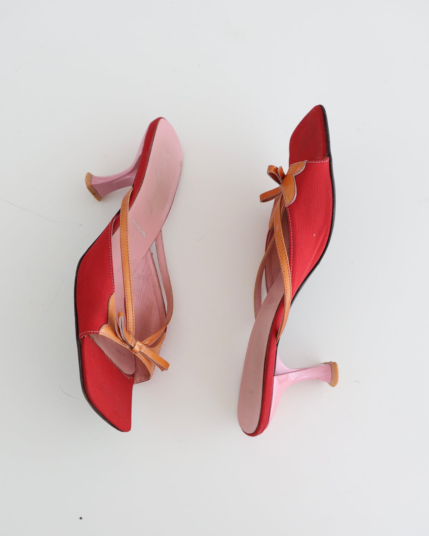 Prada Red Bow Heels 39