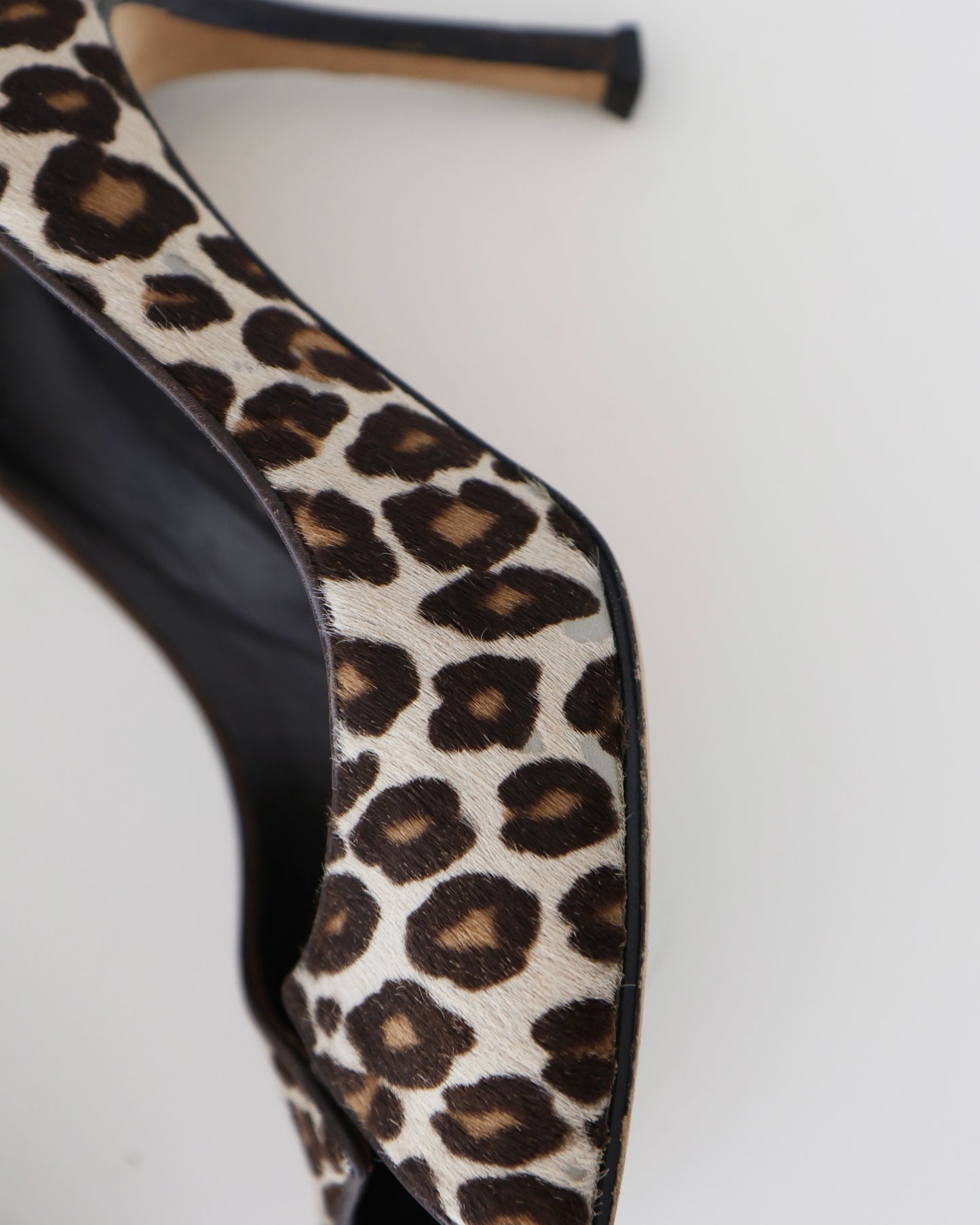 Manolo Blahnik Cheetah Pony Hair Heels 39.5