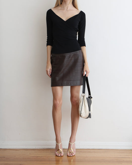 Max Mara Black Quarter Sleeve Top S