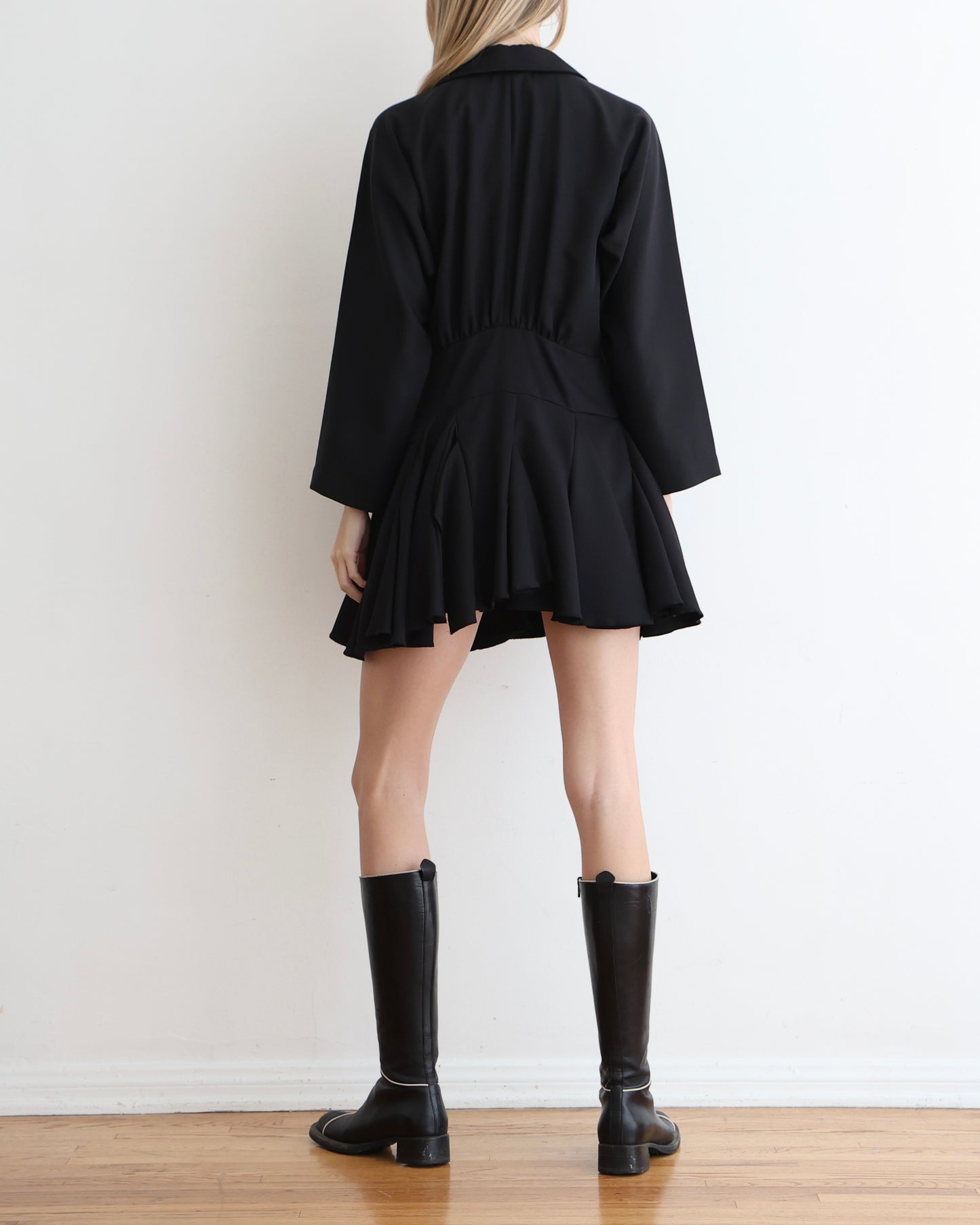 Comme Des Garcon Black Pleated Dress XS