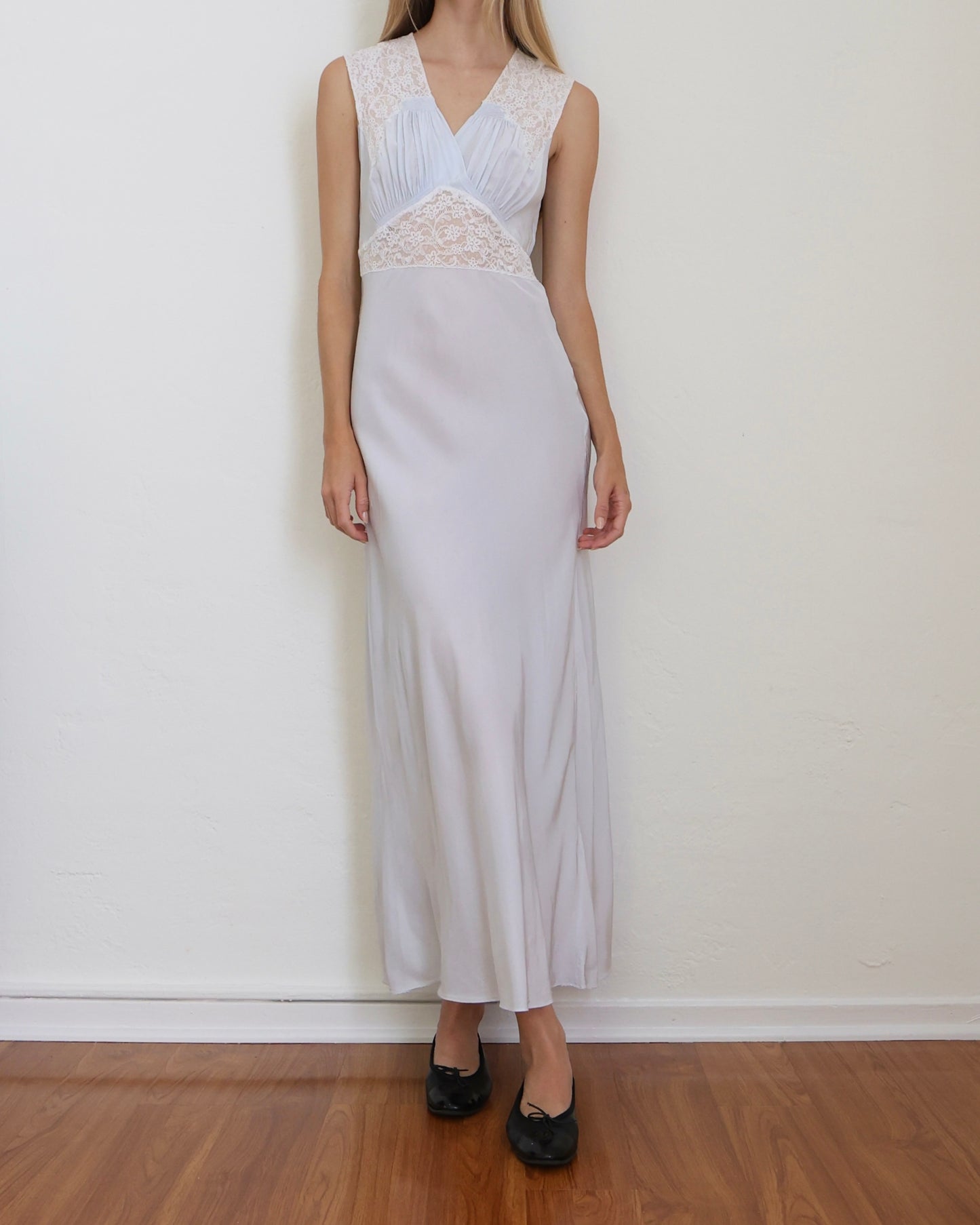 Blue Lace Slip Dress XS