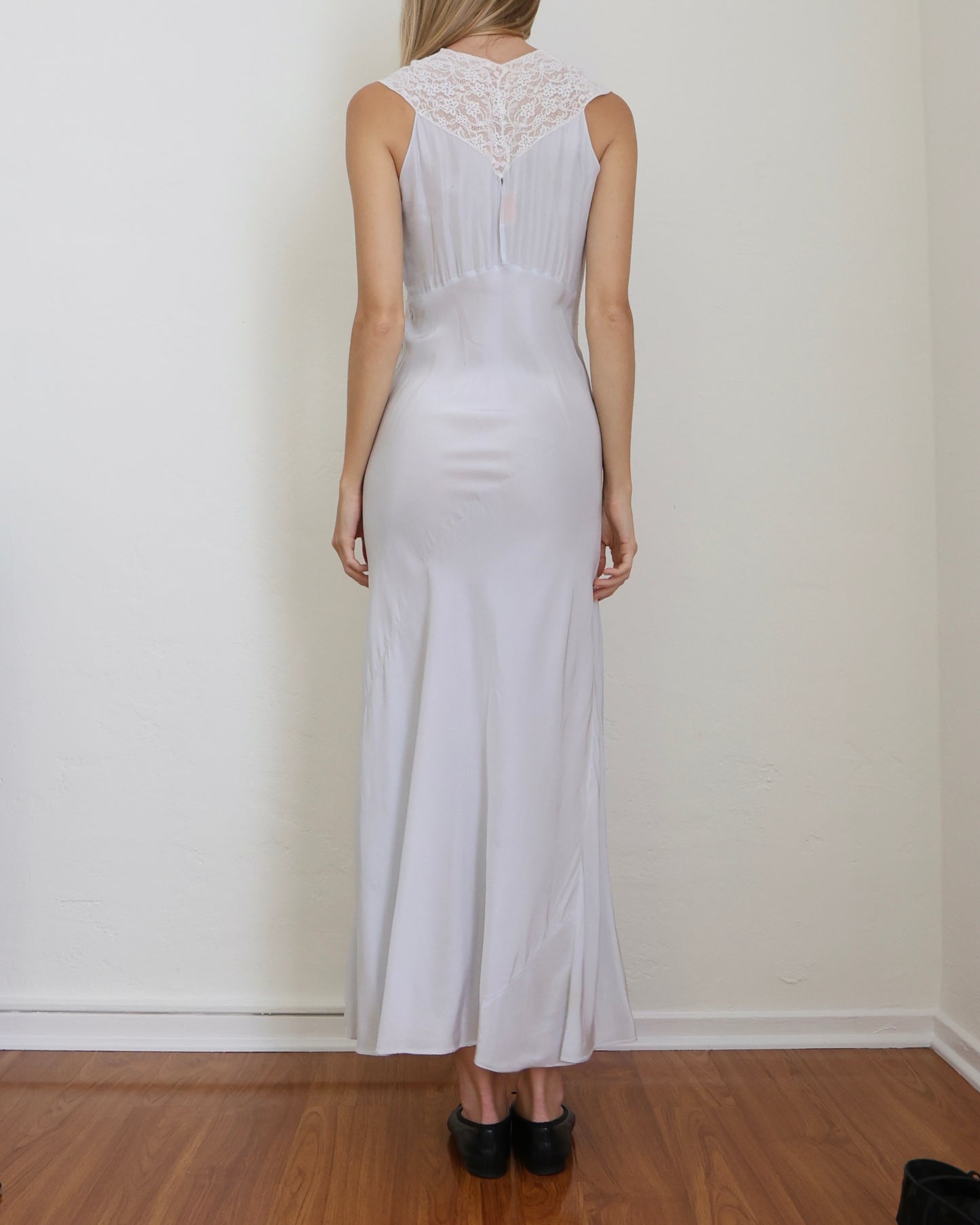 Blue Lace Slip Dress XS