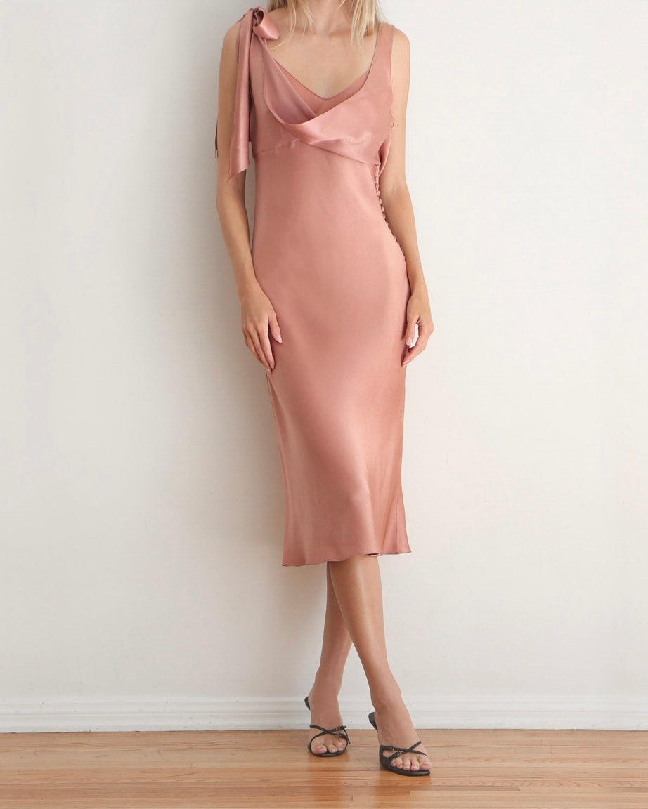 John Galliano Pink Silk Dress